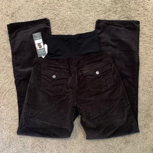 NWT Oh Baby by Motherhood Black Corduroy Pants Large